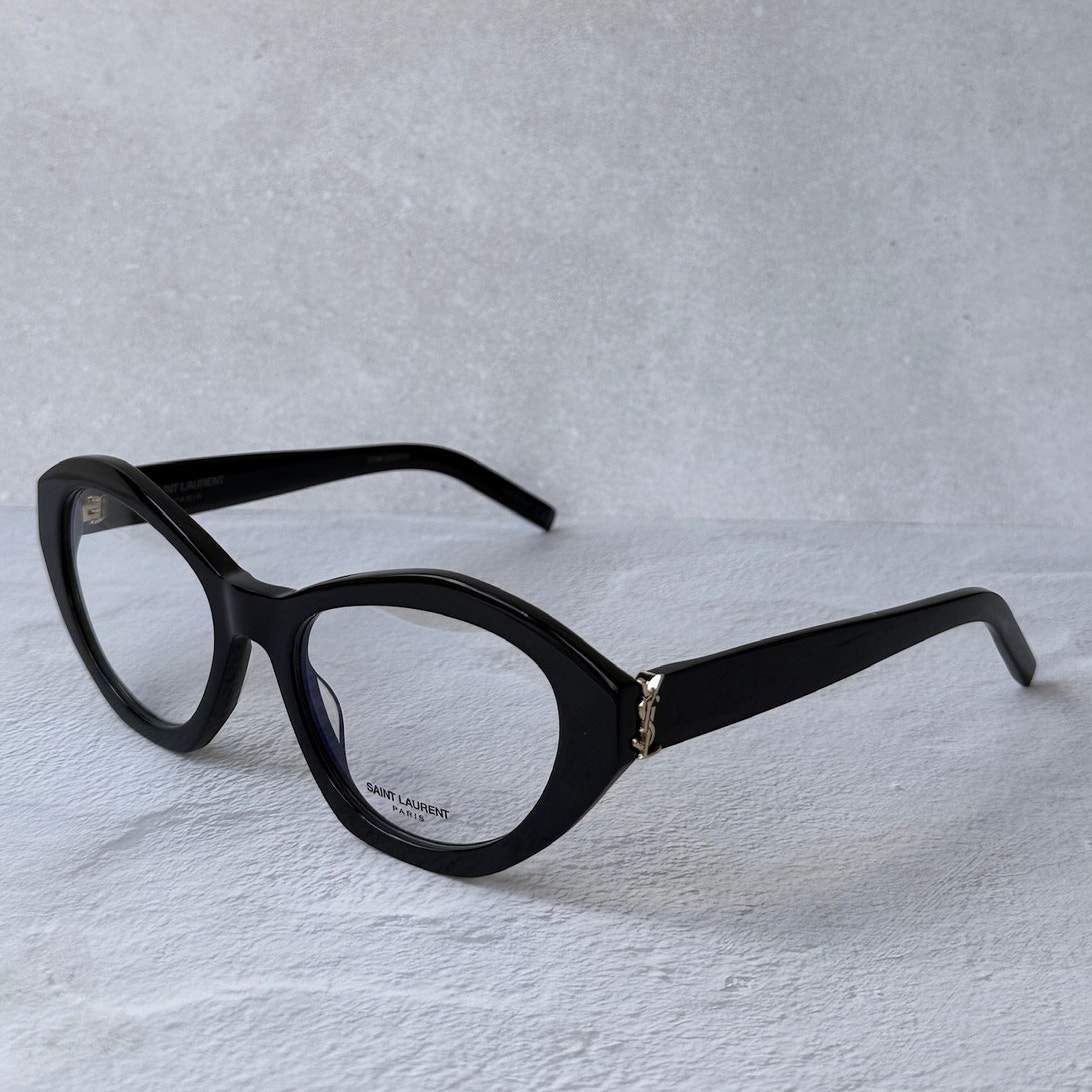 New Saint Laurent Slm60 Cat Eye Optical Frames In Black